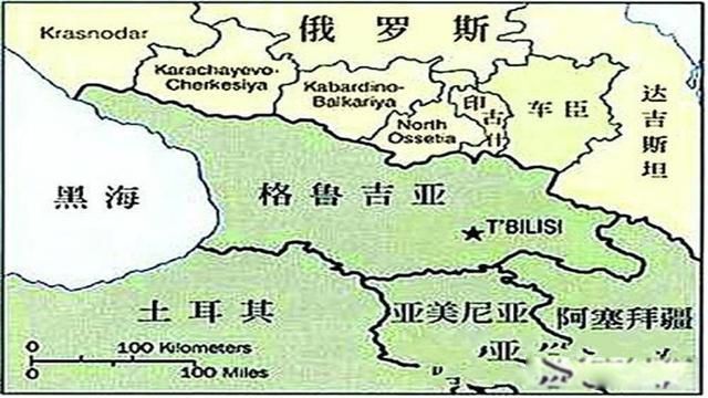 車臣共和國在地圖上的位置 和北京的面積差不多大小