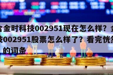 包含金時科技002951現在怎么樣？金時科技002951股票怎么樣了？看完恍然大悟！的詞條