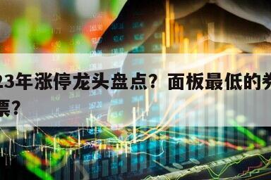 面板23年漲停龍頭盤點？面板最低的券商龍頭股票？