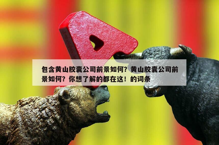 包含黃山膠囊公司前景如何？黃山膠囊公司前景如何？你想了解的都在這！的詞條