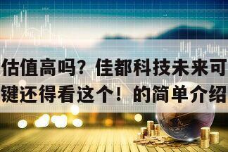 佳都科技估值高嗎？佳都科技未來可以多少錢一股？關鍵還得看這個！的簡單介紹