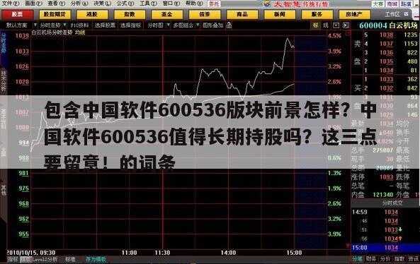包含中國軟件600536版塊前景怎樣？中國軟件600536值得長期持股嗎？這三點要留意！的詞條