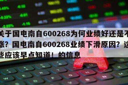 關于國電南自600268為何業績好還是不漲？國電南自600268業績下滑原因？這些應該早點知道！的信息
