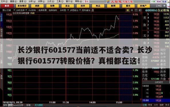 長沙銀行601577當前適不適合賣？長沙銀行601577轉股價格？真相都在這！