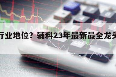 輔料行業地位？輔料23年最新最全龍頭大全？