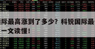 科銳國際最高漲到了多少？科銳國際最低價格咋樣？一文讀懂！