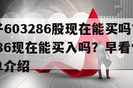 日盈電子603286股現在能買嗎？日盈電子603286現在能買入嗎？早看懂早吃肉！的簡單介紹