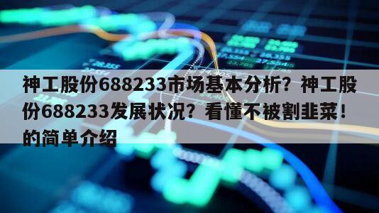 神工股份688233市場基本分析？神工股份688233發展狀況？看懂不被割韭菜！的簡單介紹