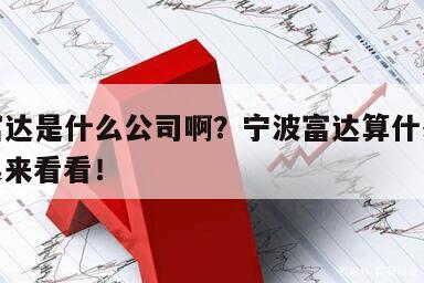 寧波富達是什么公司啊？寧波富達算什么企業？一起來看看！