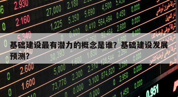 基礎建設最有潛力的概念是誰？基礎建設發展預測？